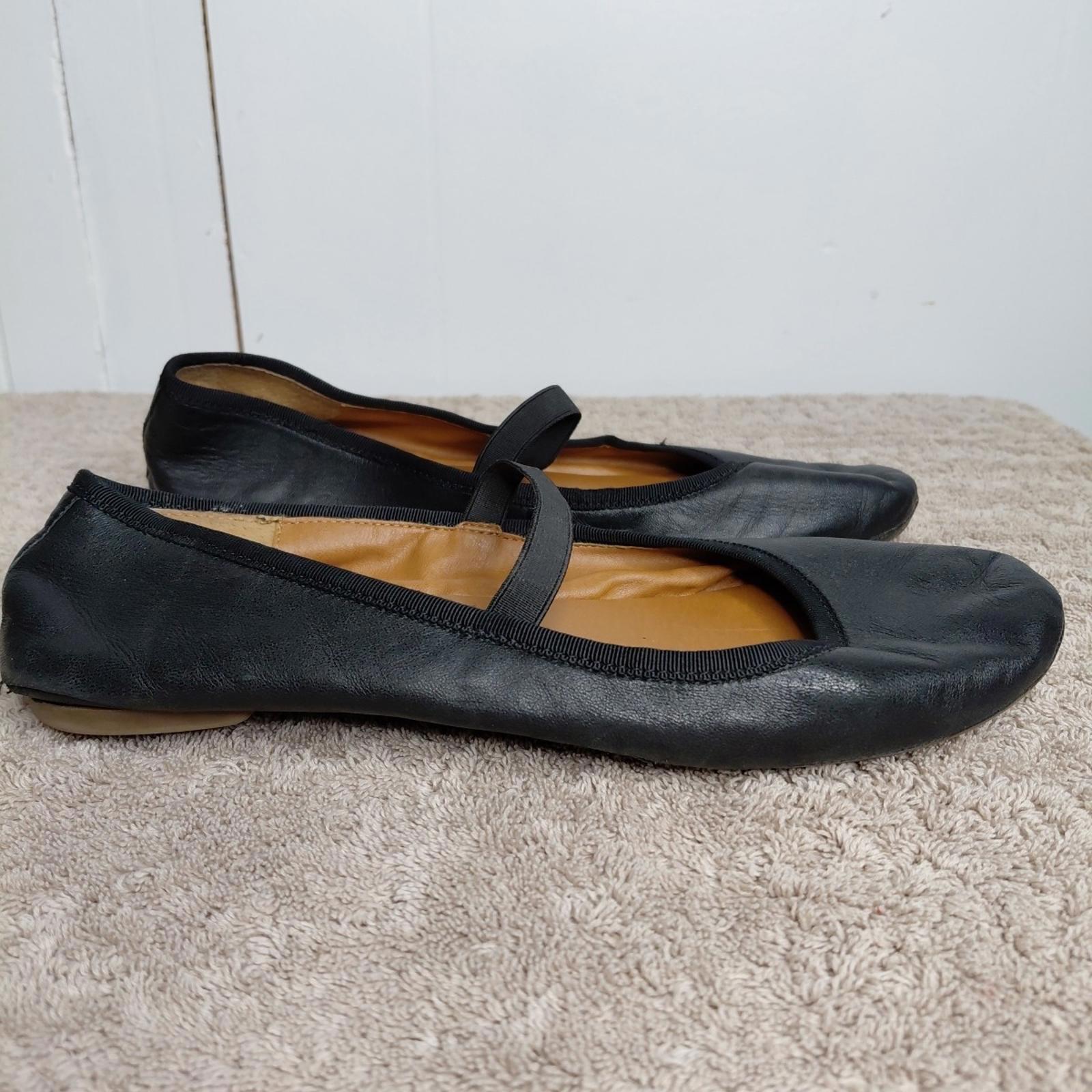 Lucky Brand Black Leather Mary Jane Flats